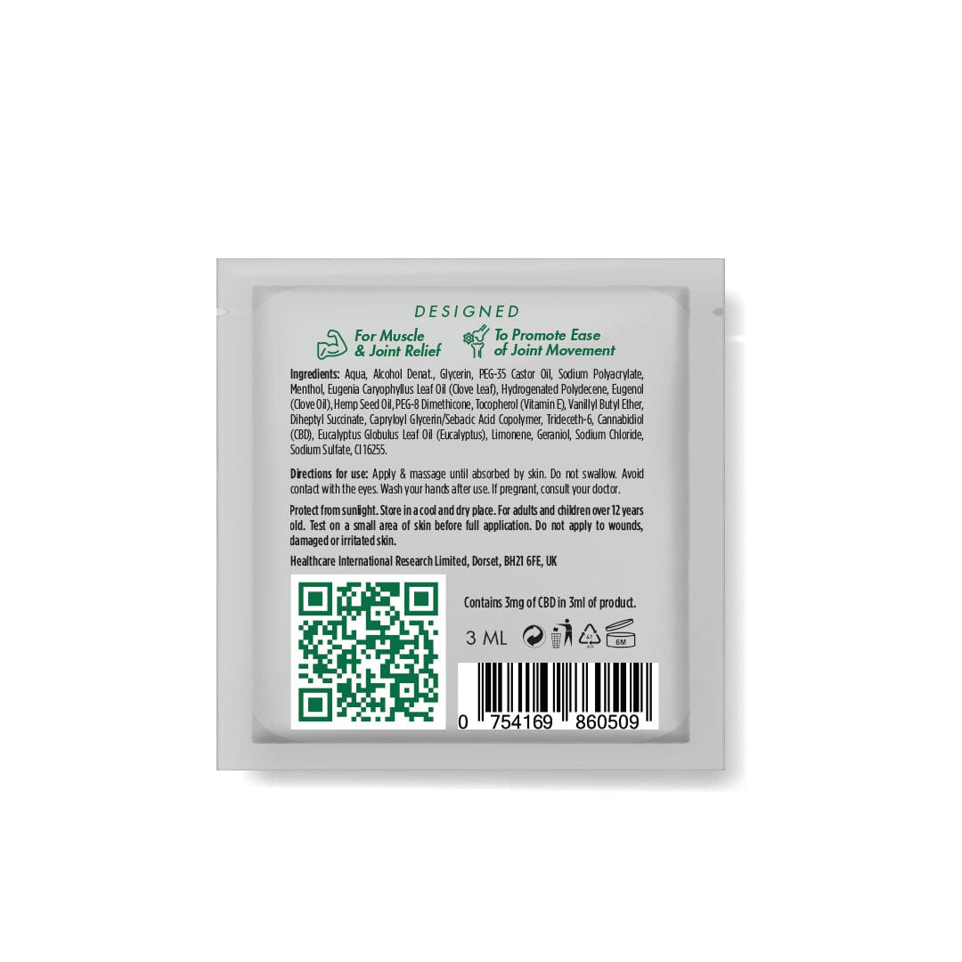 Hempe Heat Rubs *NEW* HEMPE Hot Muscle & Joint Sample Sachet 3ml