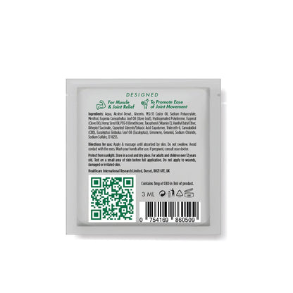 Hempe Heat Rubs *NEW* HEMPE Hot Muscle & Joint Sample Sachet 3ml