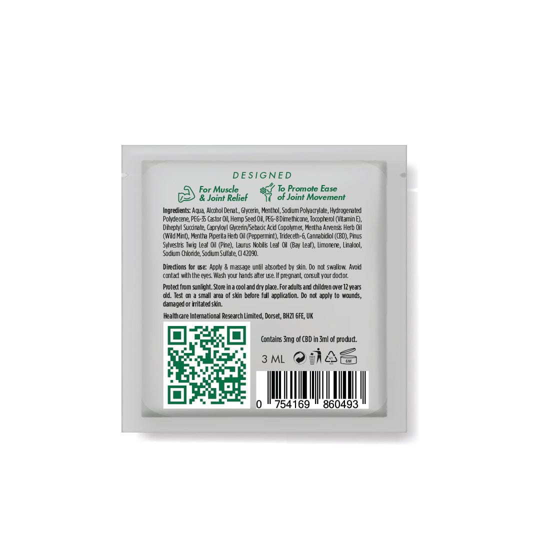 Hempe Ice Packs * NEW* HEMPE Ice Muscle & Joint Sample Sachet 3ml